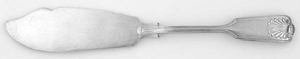 Fiddle Thread & Shell (Silverplate) Flat Handle Master Butter Knife