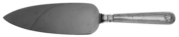 Fiddle Thread & Shell (Silverplate) Pie Server with Stainless Blade