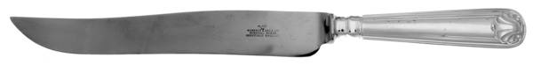 Fiddle Thread & Shell (Silverplate) Large Stainless Blade Roast Carving Knife
