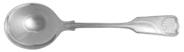 Fiddle Thread & Shell (Silverplate) Round Bowl Soup Spoon (Gumbo)