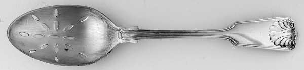 Fiddle Thread & Shell (Silverplate) Pierced Tablespoon (Serving Spoon)