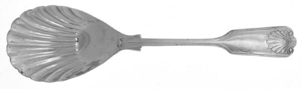 Fiddle Thread & Shell (Silverplate) Sugar Shell Spoon