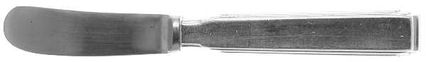Art Deco (Silverplate) Butter Spreader Hollow Hdl-Paddle/Stainless Blade