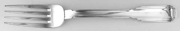 Art Deco (Silverplate) Large Solid Cold Meat Serving Fork