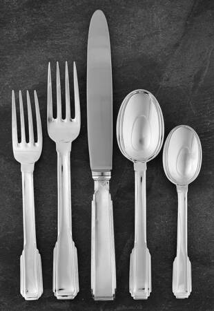 Art Deco (Sterling), Italy 40 Piece Estate Set