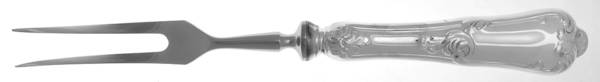 Bernini (Silverplate) Small Steak Carving Fork with Stainless Prongs
