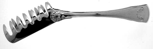Cellini (Silverplate) Pasta Tongs, Solid Piece