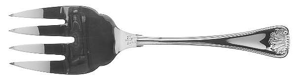 Cellini (Silverplate) Large Solid Fish Serving Fork