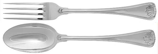 Cellini (Silverplate) Solid 2-Piece Vegetable Serving Set