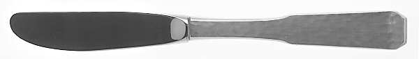 1776-Hammered (Silverplate, 1976) Modern Hollow Butter Spreader (Stainless)