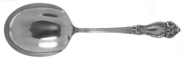 Amaryllis (Sterling, 1901) Solid Salad Serving Spoon