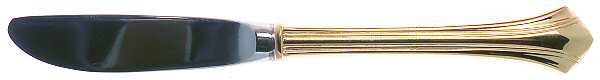 Autumn Gold (Gold Electroplate) Modern Hollow Butter Spreader (Solid Piece)