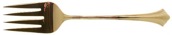 Autumn Gold (Gold Electroplate) Medium Solid Cold Meat Serving Fork