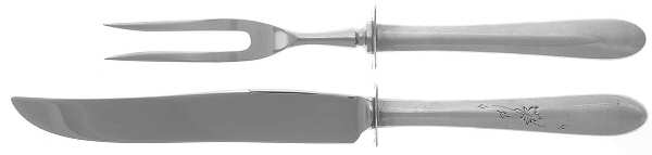 Autumn Leaves (Sterling, 1957) 2 Piece Small Carving Set W/ Sterling Guard