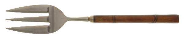 Bamboo (Stainless) Large Solid Cold Meat Serving Fork