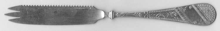Brilliant (Silverplate, 1869) Individual Orange Knife, Solid Piece