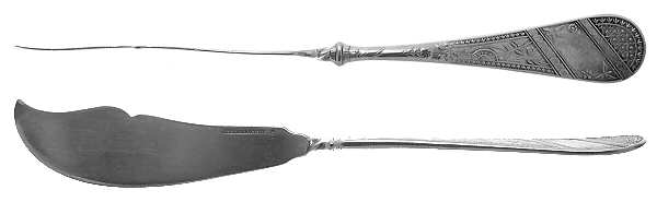 Brilliant (Silverplate, 1869) Flat Twisted Handle Master Butter Knife