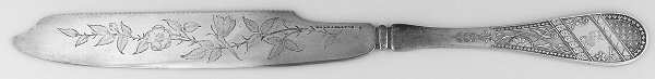 Brilliant (Silverplate, 1869) Solid Bright Cut Cake Saw