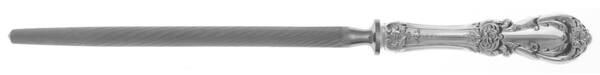 Burgundy (Sterling, 1949, No Monograms) Sharpener Knife with Steel Rod HC