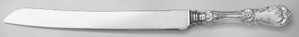 Burgundy (Sterling, 1949, No Monograms) Wedding Cake Knife with Stainless Blade