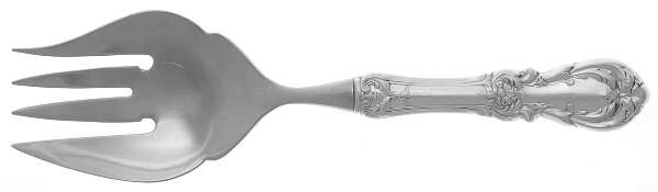 Burgundy (Sterling, 1949, No Monograms) Serving Fork with Stainless Tines