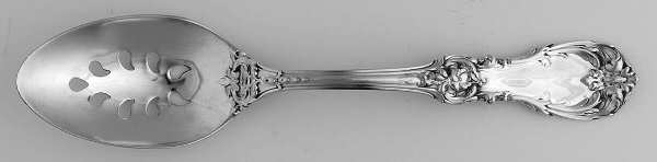 Burgundy (Sterling, 1949, No Monograms) Pierced Tablespoon (Serving Spoon) CM