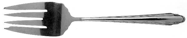 Candide (Silverplate, 1929) Large Solid Cold Meat Serving Fork