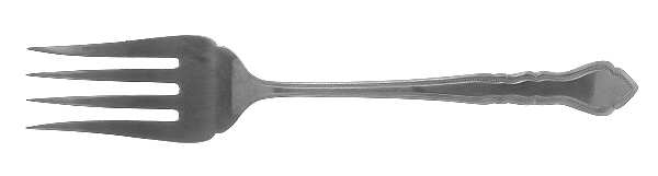 Carriage (Stainless) Medium Solid Cold Meat Serving Fork