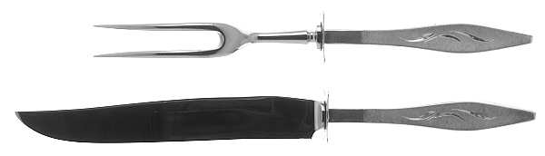 Cellini-Engraved (Sterling, 1967) Small Stainless Blade 2-Piece Steak Carving Set