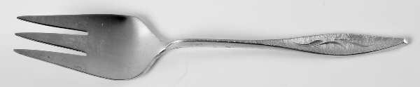 Cellini-Engraved (Sterling, 1967) Medium Solid Cold Meat Serving Fork