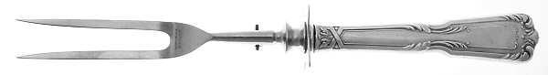 Chambord (Sterling) Lg Carving/Roast Fork-Stn Prong w/Sterling Guard