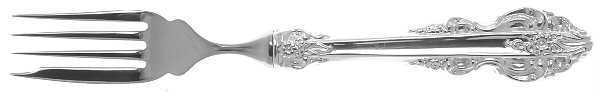 Chambord (Silverplate, 1985) Individual Hollow Fish Fork, Stainless Tines