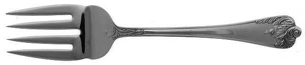 Chardonnay (Stainless, 1988) Medium Solid Cold Meat Serving Fork