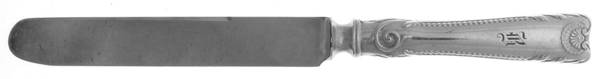 Clarendon (Silverplate, 1890) Monogramed Old French Hollow Knife