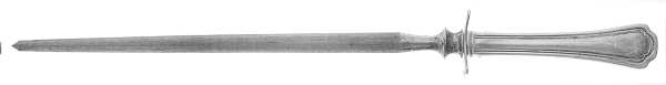 Clovelly (Sterling, 1912) Large Knife Sharpener-Steel Rod w/Sterling Guard