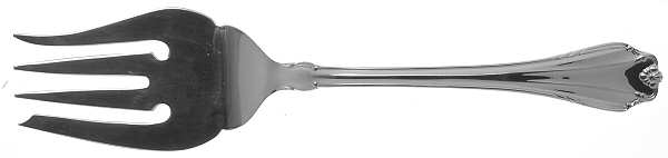 Country Charm (Silverplate, 1988) Medium Solid Cold Meat Serving Fork