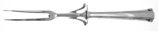 Cotillion (Sterling, 1938) Lg Carving/Roast Fork-Stn Prong w/Sterling Guard