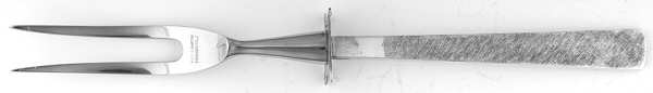 Da Vinci (Sterling, Burnished, 1967) Small Carving Fork W/Sterling Guard