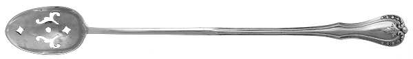 Devon (Sterling, 1911) Pierced Bowl Long Handle Olive Spoon