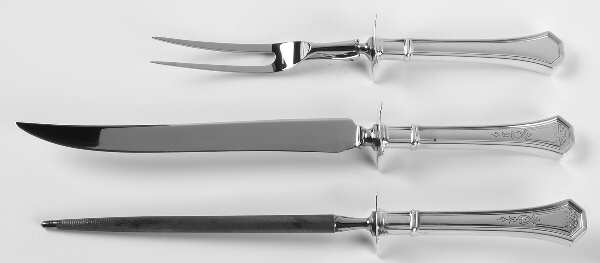 Dorothy Quincy (Sterling, 1912) Large 3-Piece Roast Carving Set w/ Stainless Blade