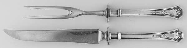 Dorothy Quincy (Sterling, 1912) 2 Piece Small Carving Set W/ Sterling Guard