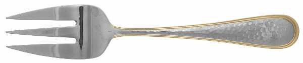 Dorado (Stainless, Gold Accent) Medium Solid Cold Meat Serving Fork
