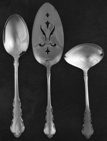 Dresden Rose (Silverplate, 1953) 3 Piece Completer Set