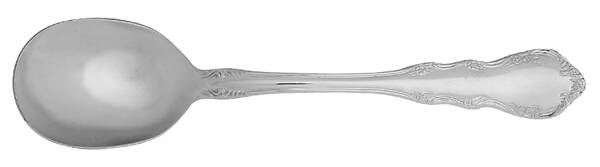 Dresden Rose (Silverplate, 1953) Round Bowl Soup Spoon (Cream Soup) HC