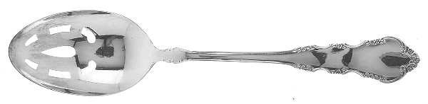 Dresden Rose (Silverplate, 1953) Pierced Tablespoon (Serving Spoon)