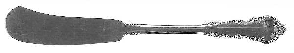 Dresden Rose (Silverplate, 1953) Flat Handle Butter Spreader