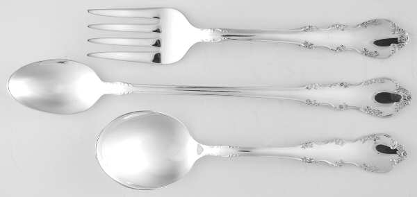 Dresden Rose (Silverplate, 1953) 3-Piece Baby Set (BF, BS, INS)