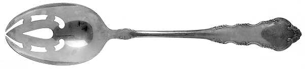 Dresden Rose (Silverplate, 1953) Pierced Tablespoon (Serving Spoon)