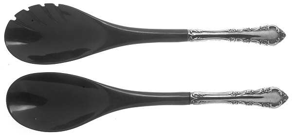 Dresden Rose (Silverplate, 1953) Plastic Bowl 2-Piece Salad Set