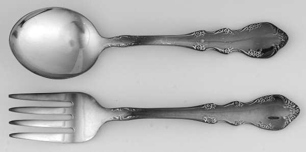 Dresden Rose (Silverplate, 1953) 2 Pc Baby Set (BF, BS)